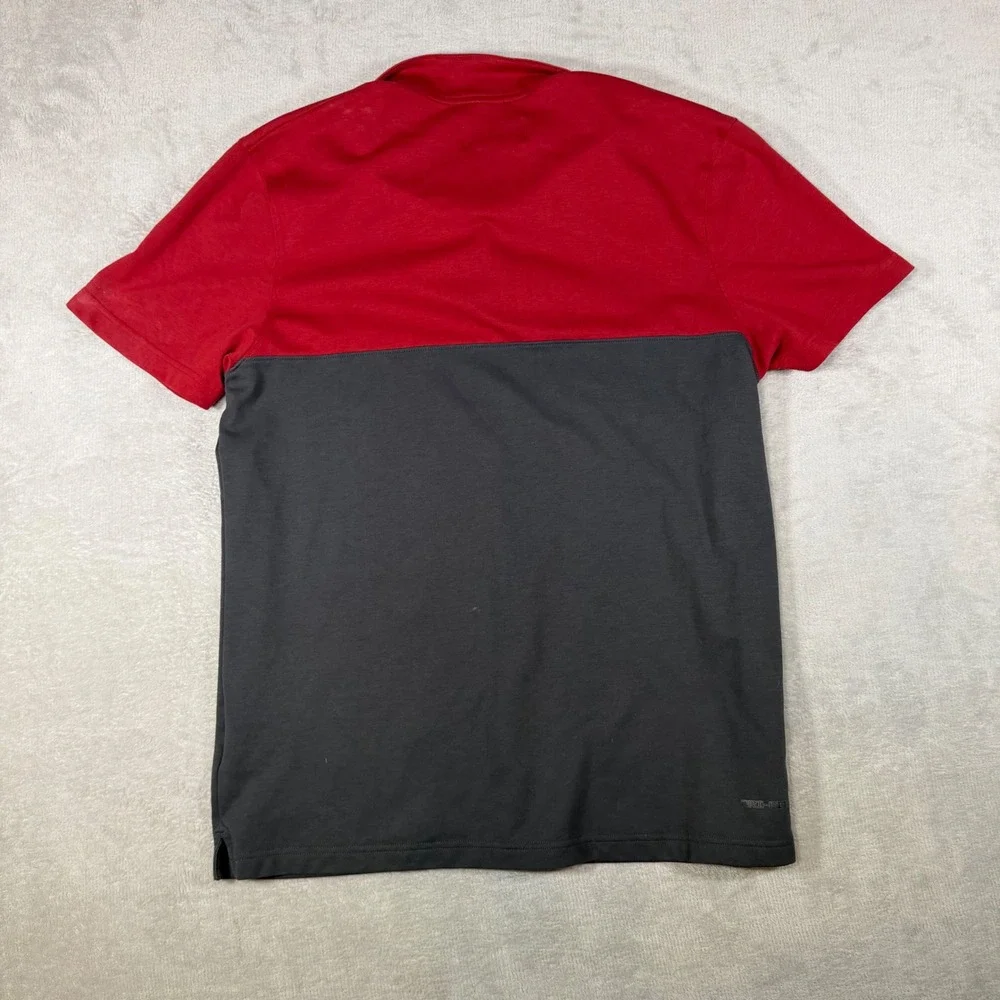 Jordan‎ Oklahoma Sooners Mens Red Grey Colorblock Polo Shirt DQ7737-613 L